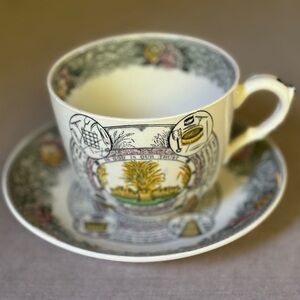 Decorative Teacup and Saucer Set